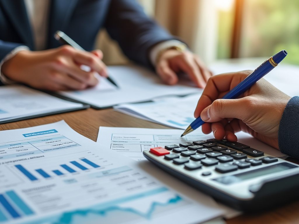 Doradca finansowy wyjaśniający grafikę podziału aktywów parze